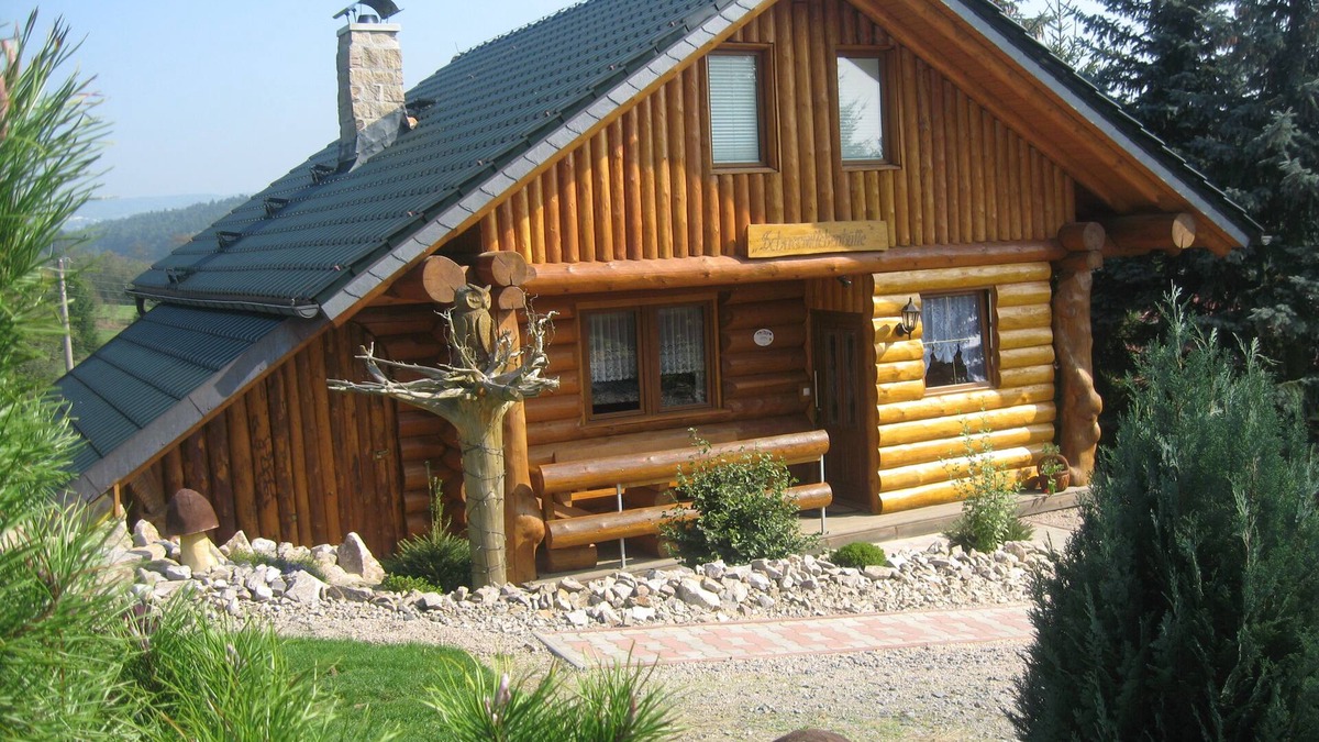 Zaulsdorf House | Schneewittchenhütte- Holzblockbohlen Holiday house with fireplace and sauna in the Vogtland
