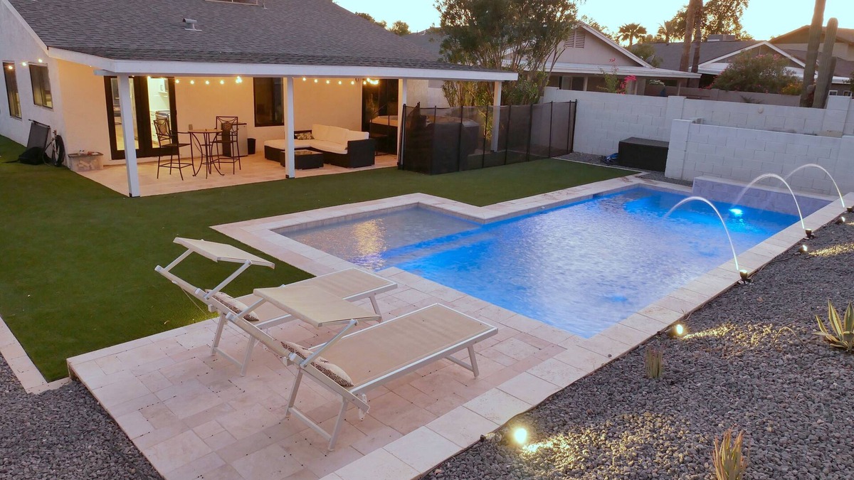 Greenbrier East Villas House | Scottsdale Kierland home HEATED POOL, jacuzzi, safety fence, close to everything
