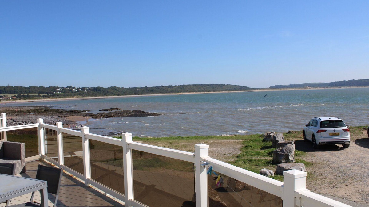Porthcawl Cabin | Sea Front 2 Bedroom Lodge (Honeysuckle 95) at Trecco Bay Holiday Park, Porthcawl