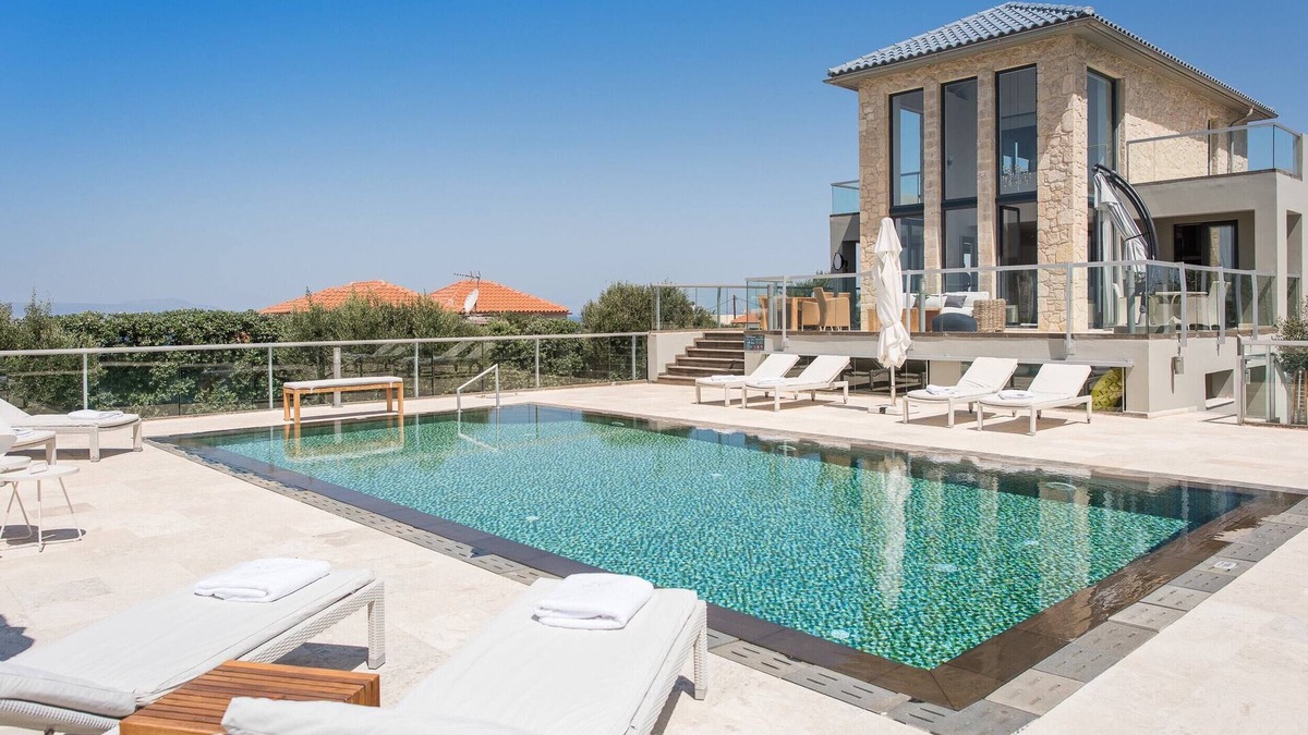 Tersanas Villa | Sea front luxury villa with sea and mountain views
