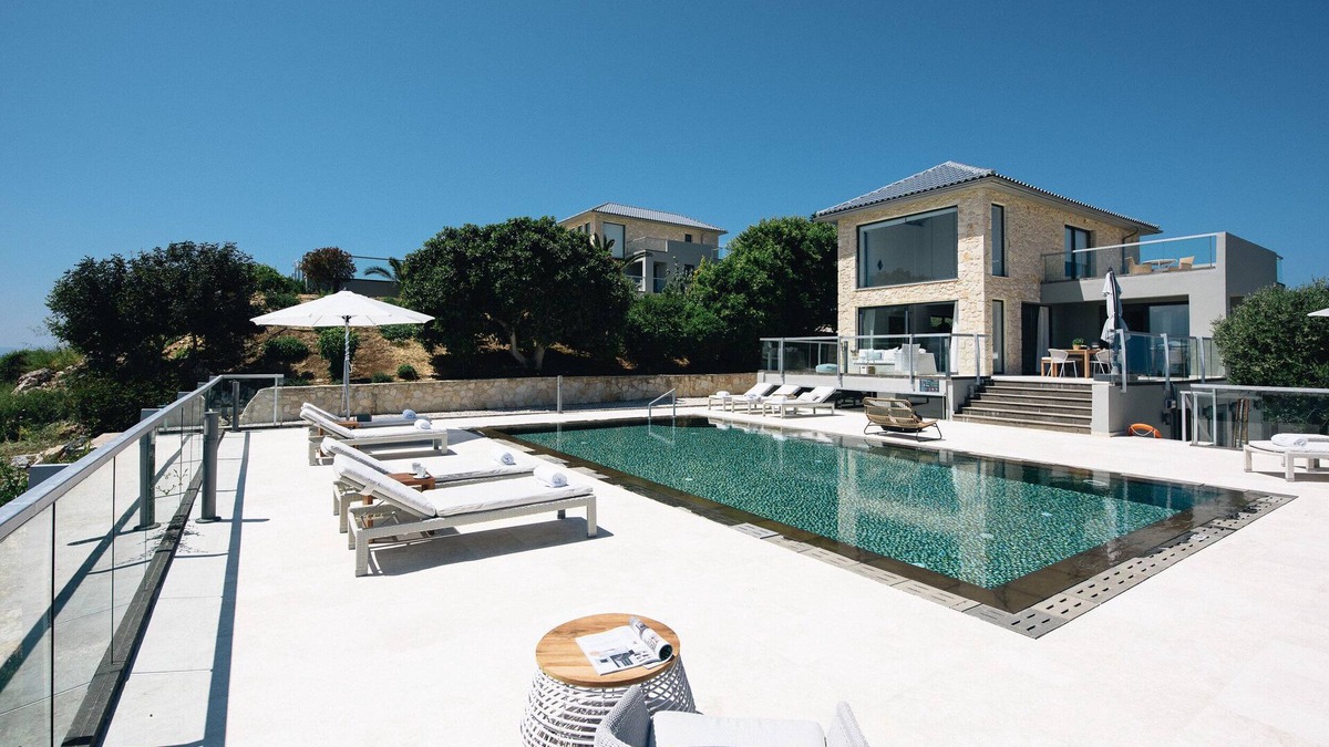 Tersanas Villa | Sea front luxury villa on the edge of the hillside