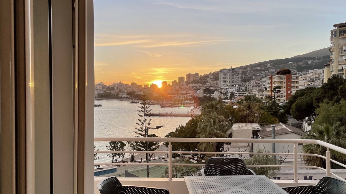 Albanian Riviera Apartment | Sea view apartment(above promenade)with beaches, restaurants within a 5 min walk