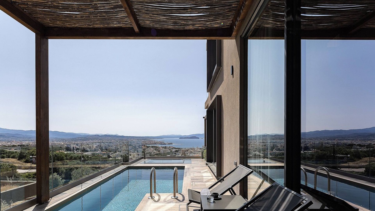 Halepa Villa | Sea View Luxury Villa with two independent buildings