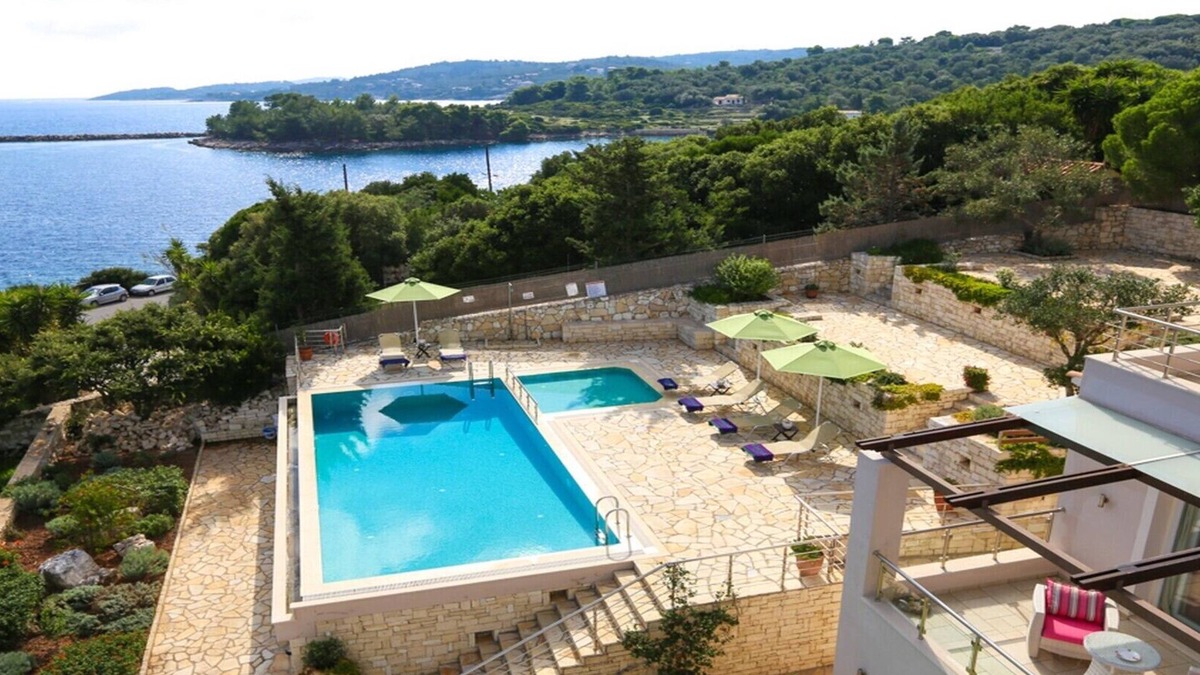 Gaios Villa | Seafront Villa With Private Pool & Gardens, 10min walking from Gaios