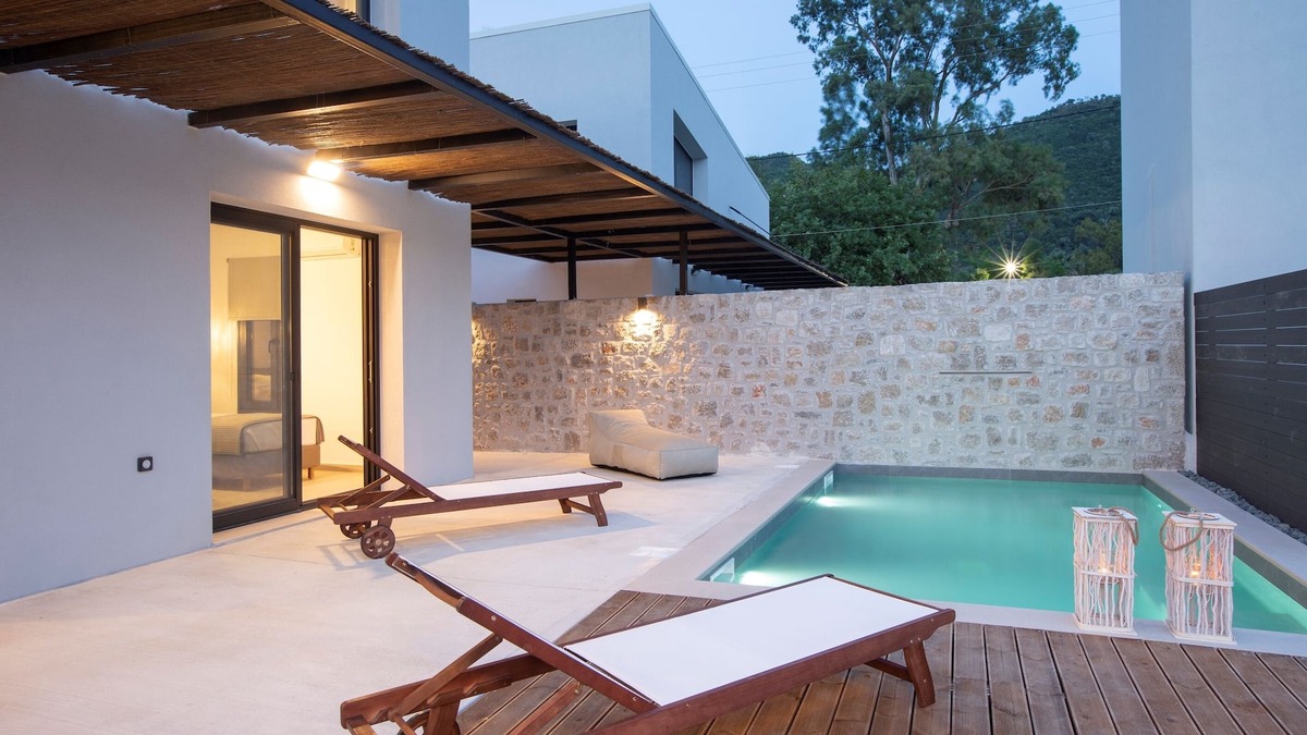 Vassiliki Villa | SEASCAPE VILLA - AMMOS private villa w pool 20m from Vassilki Beach & Town