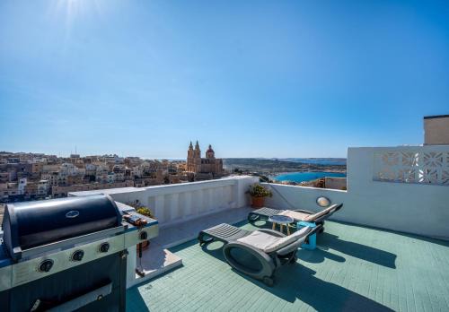 Mellieħa Heights House | Seaview Rooftop, 3 bed, 2 bath
