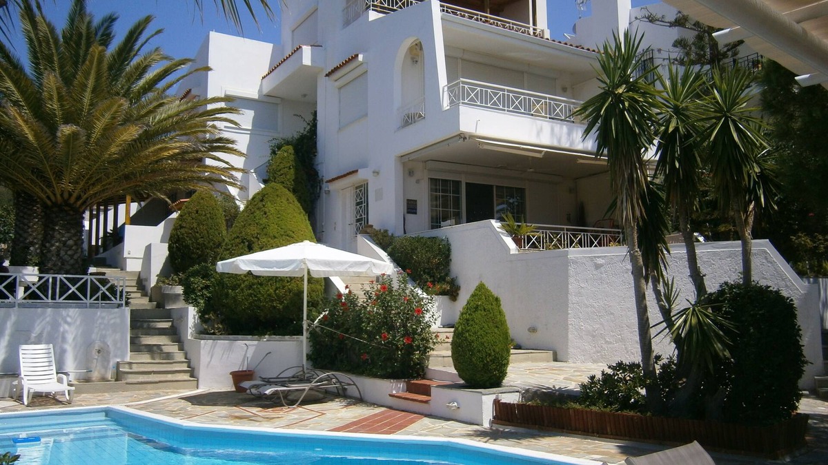 Anavyssos Villa | Seaview Villa Angelina with private pool and top floor studio