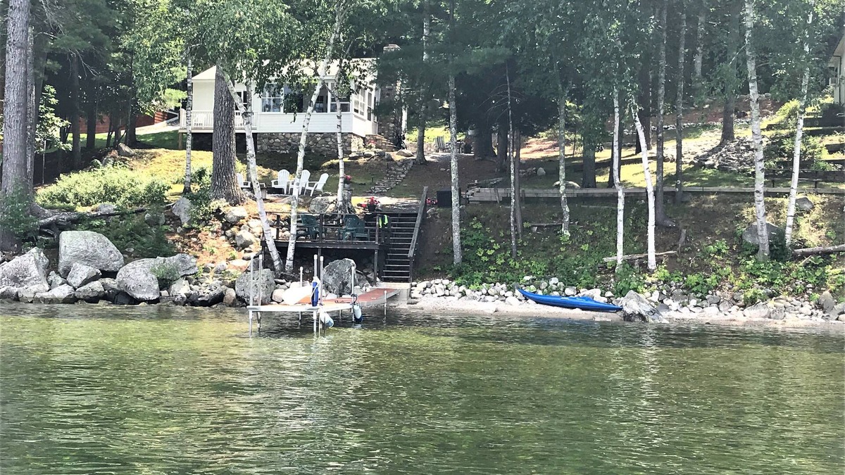 Standish Cottage | Sebago Lake. charming 2 bedroom WATERFRONT cottage. Dock, mooring, & SUNSETS