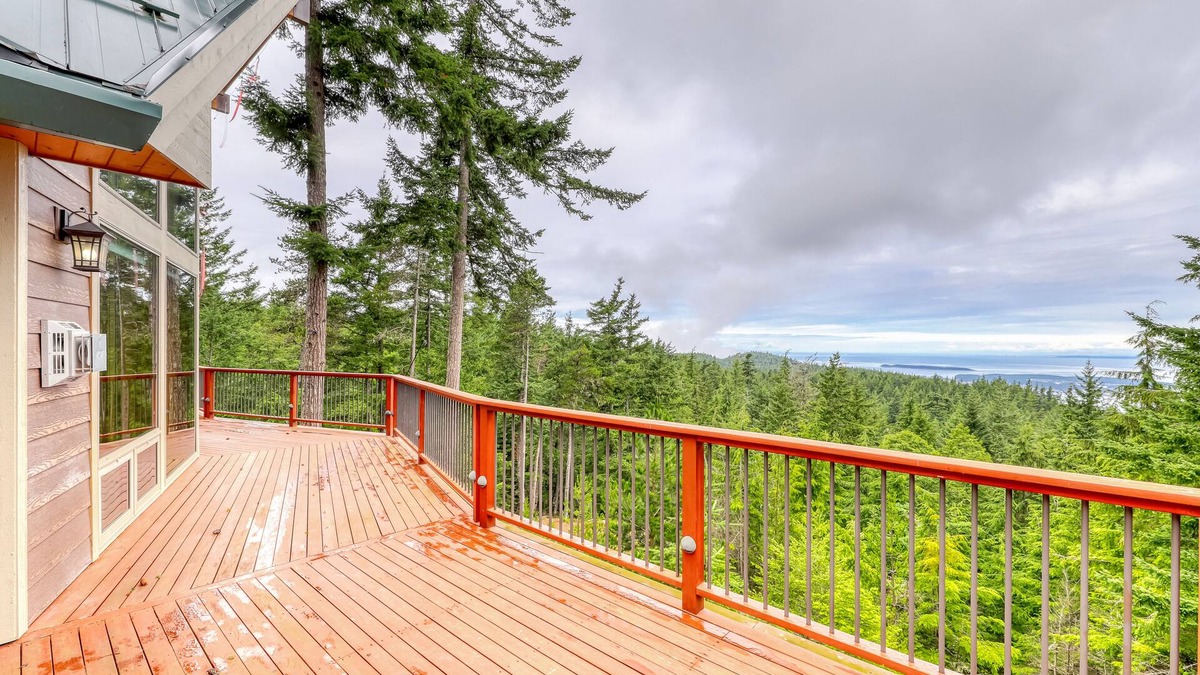 Olga House | Secluded cabin with amazing water views, huge deck, fireplace, & jetted tub