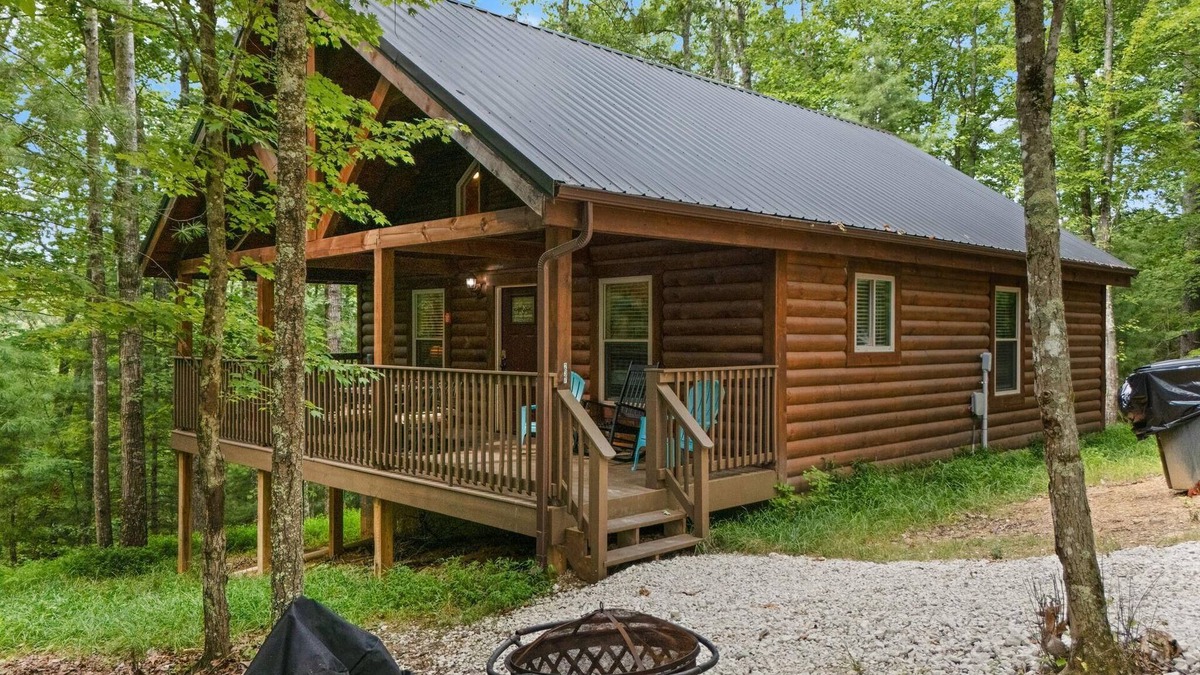 Primrose Cabin | Secluded, forested, new cabin, 2-BR, 2-BA, Hot Tub, Wi-Fi, Smart TV's