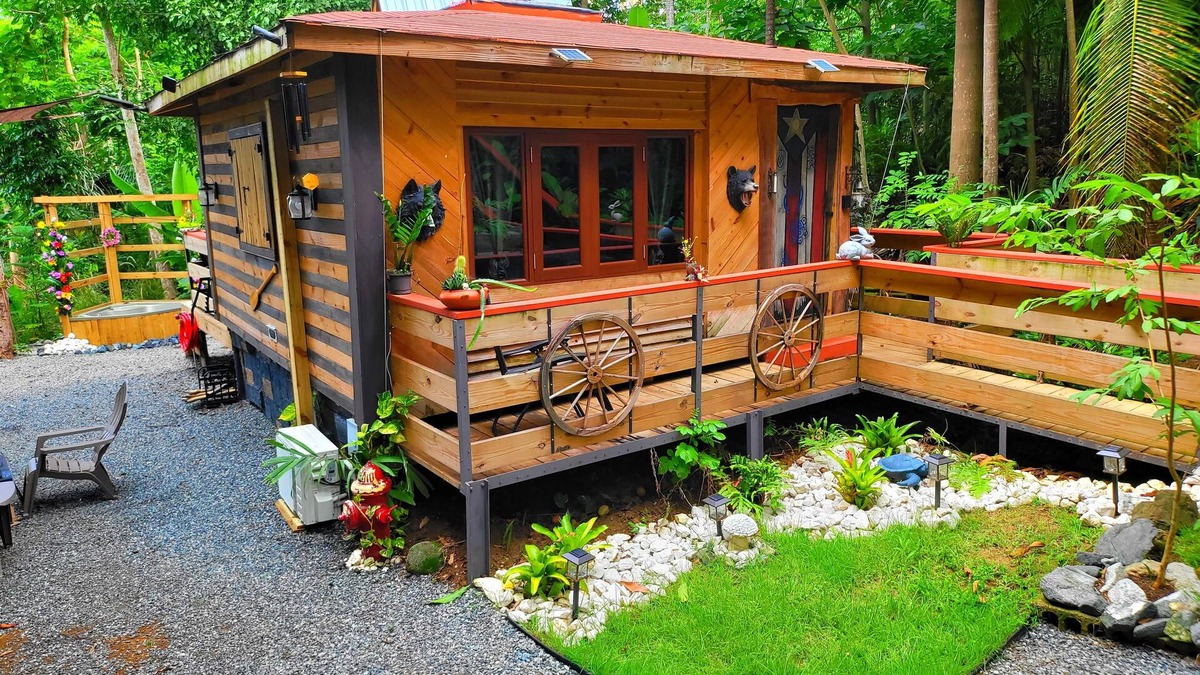 Rio Grande Cabin | Secluded Jungle Cabin with outdoor tub, Sky Light and Fire Pit in Rincón