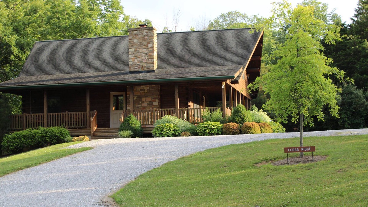 Brookville Cabin | Secluded Log Cabin getaway, with hot tub, and a beautiful view.