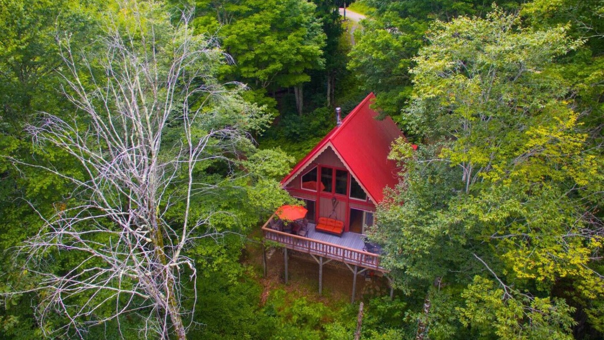 Wolf Laurel Cabin | Secluded Mountain Cabin w/Hot Tub, Firepit & View
