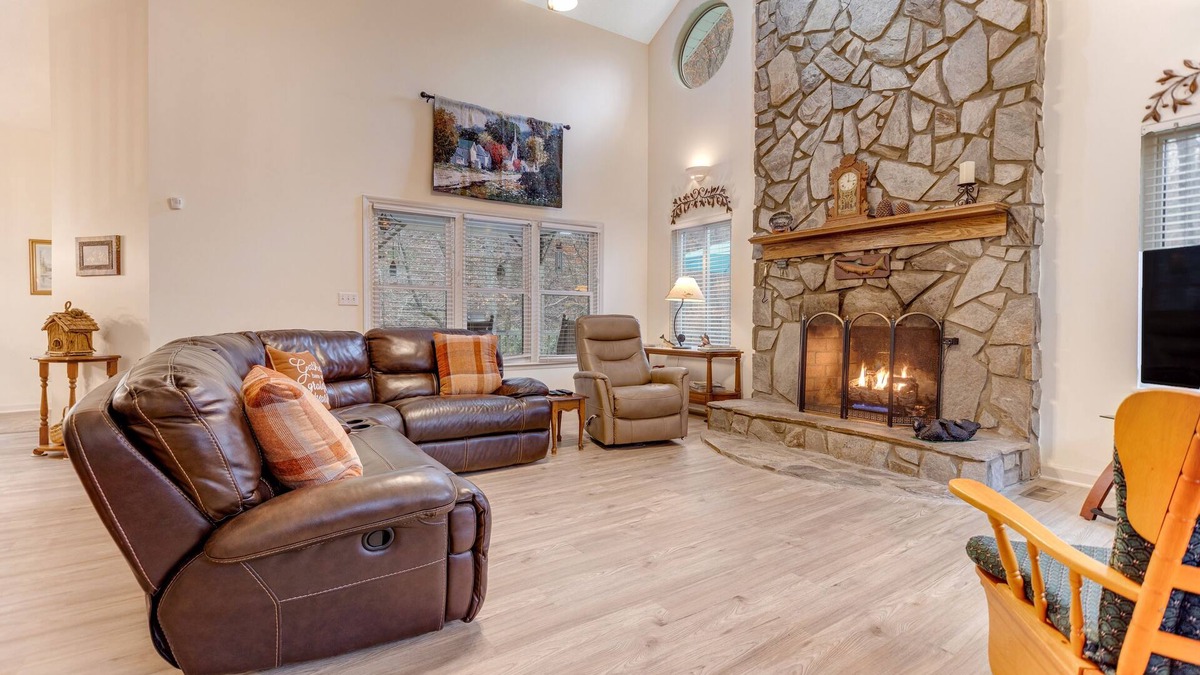 Whittier House | Secluded mountain home on 2 acres w/fireplace, deck & firepit
