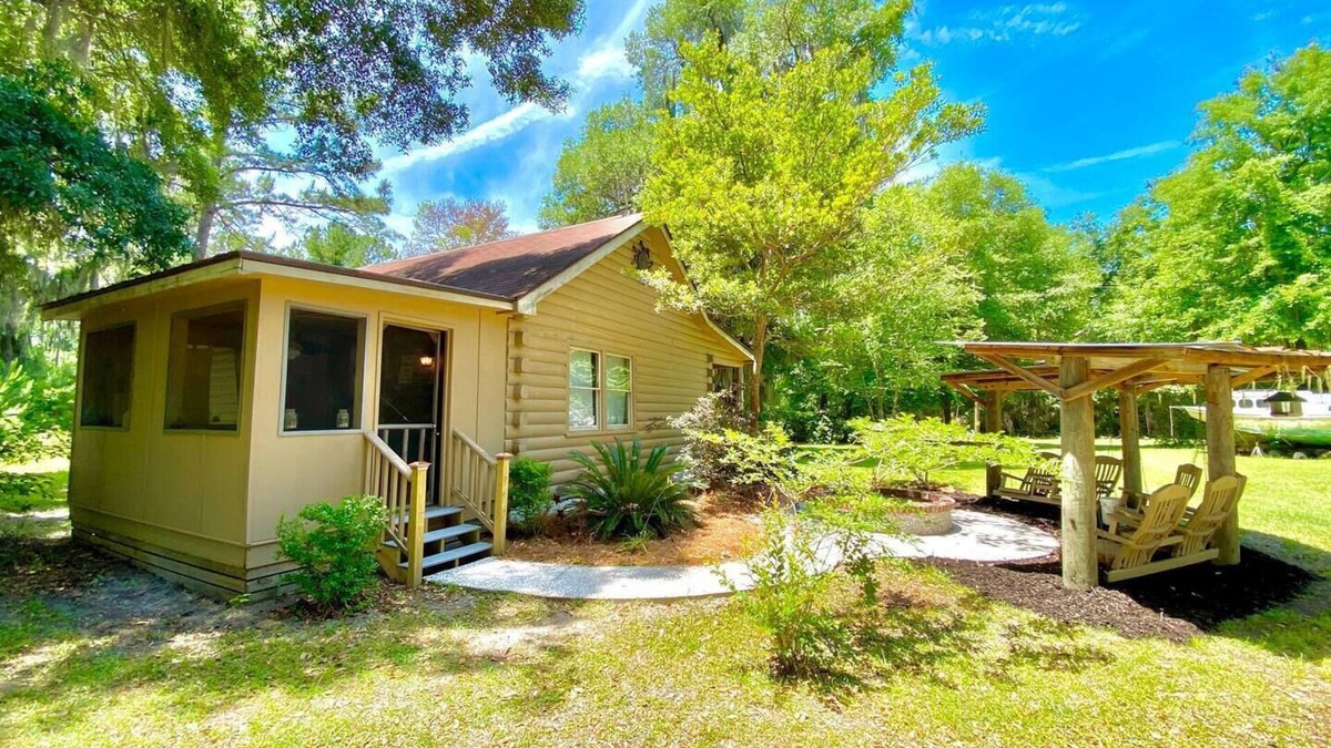 Townsend Cabin | Secluded, peaceful Coastal Log Cabin with hot tub.