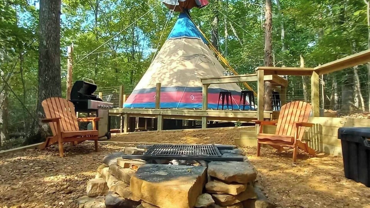 Ozark RV Rental | Secluded Tipi {Teepee} In The Shawnee National Forest