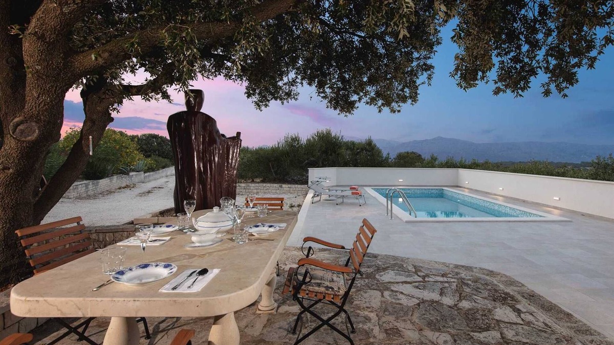 Pucisca Villa | Secluded Villa Dubrava, private pool, olive grove surrounds the villa, Brac Island