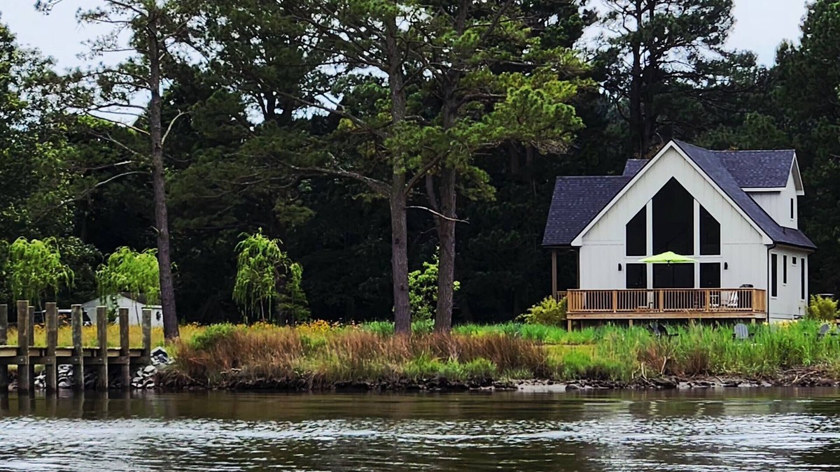 Marion Station House | Secluded waterfront getaway with hot tub,fire pit, and private dock.