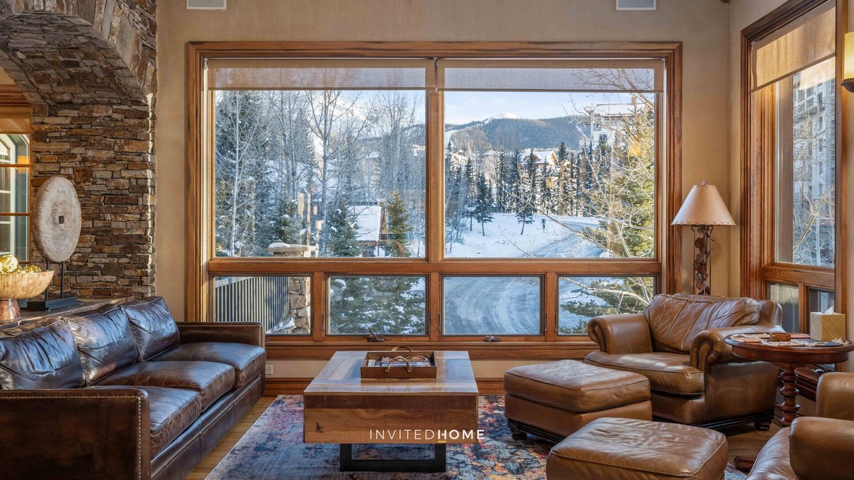 Mountain Village Cabin | See Forever Home by InvitedHome | Fireplace, Ski Valet, Peaks Pool, Hot Tub, Gym