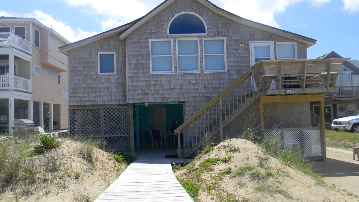 Kitty Hawk House | SEMI-OCEANFRNT SEA VIEW/POOL/HOT TUB/BEDS MADE/2 MIN WALK TO BCH ACCESS