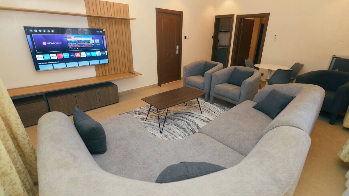 Jabi Apartment | Serene 1-bedroom apartment in Abuja with AC, WiFi and 24/7 power supply
