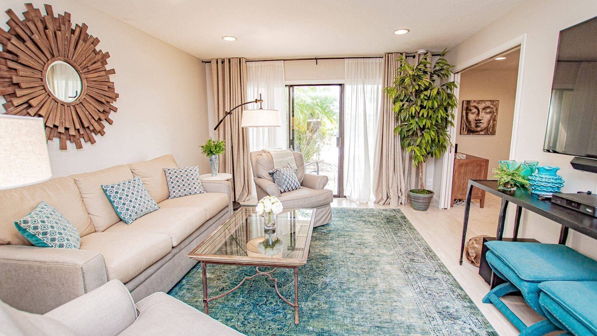 Wesley Chapel Condo | Serene Hideaway – Ground-Floor Corner Condo w/King Suite, Smart TVs & Private Patio!