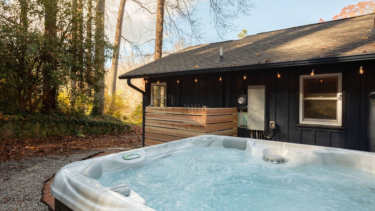 Gerton House | Serene Mountain Cabin with Hot Tub near Asheville