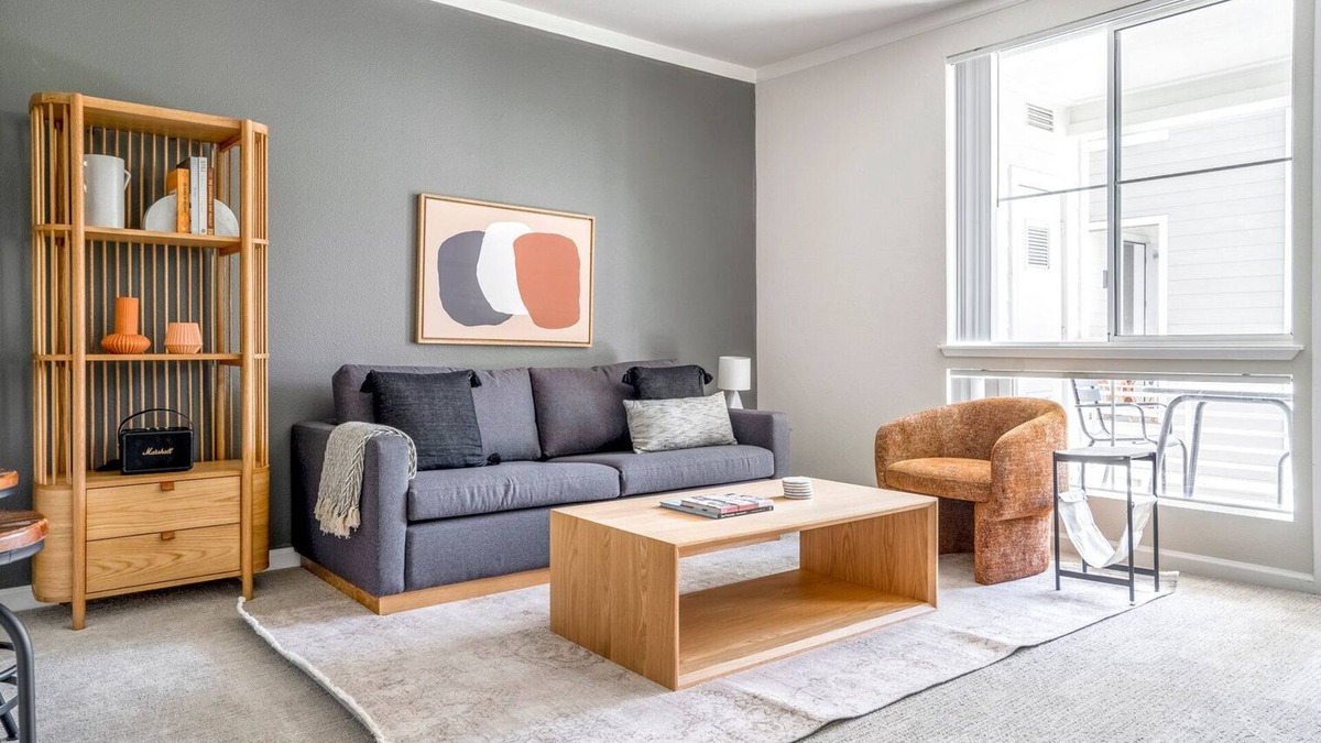 Central San Mateo Apartment | Serene Mountain View 1BR w/W/D, A/C & Lounge, nr Highways, by Blueground