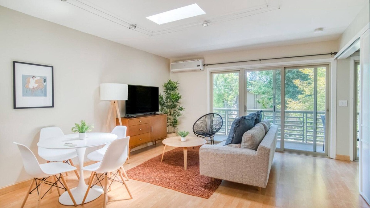 University South Apartment | Serene Palo Alto 2BR w/Patio, nr Shopping & Food, by Blueground