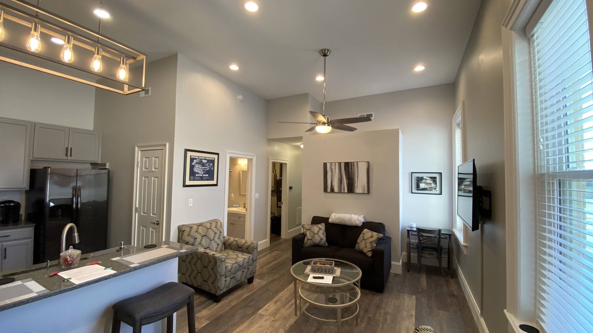 South Bend Apartment | Short Stay close to Notre Dame perfect for football weekends or business travel.