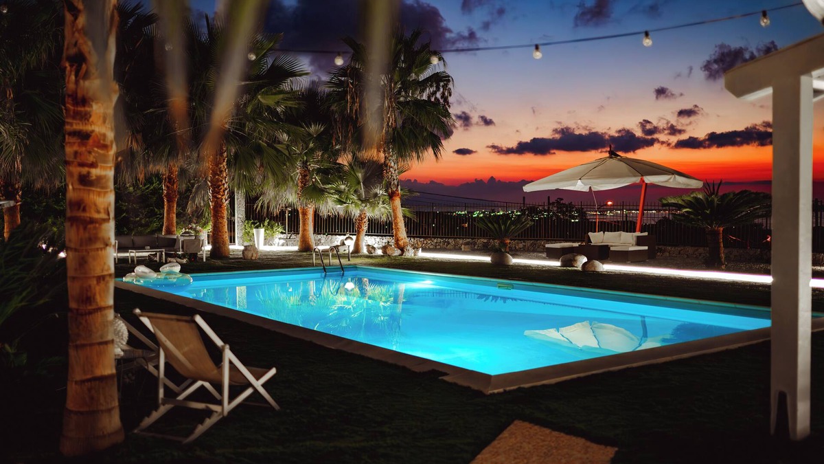 Venetico Villa | Sicily Villa Luxury Suite with a view of the Aeolian Islands