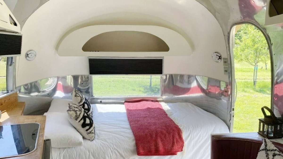Gumley House | Silverbird Glamping Airstream Caravan and private deck