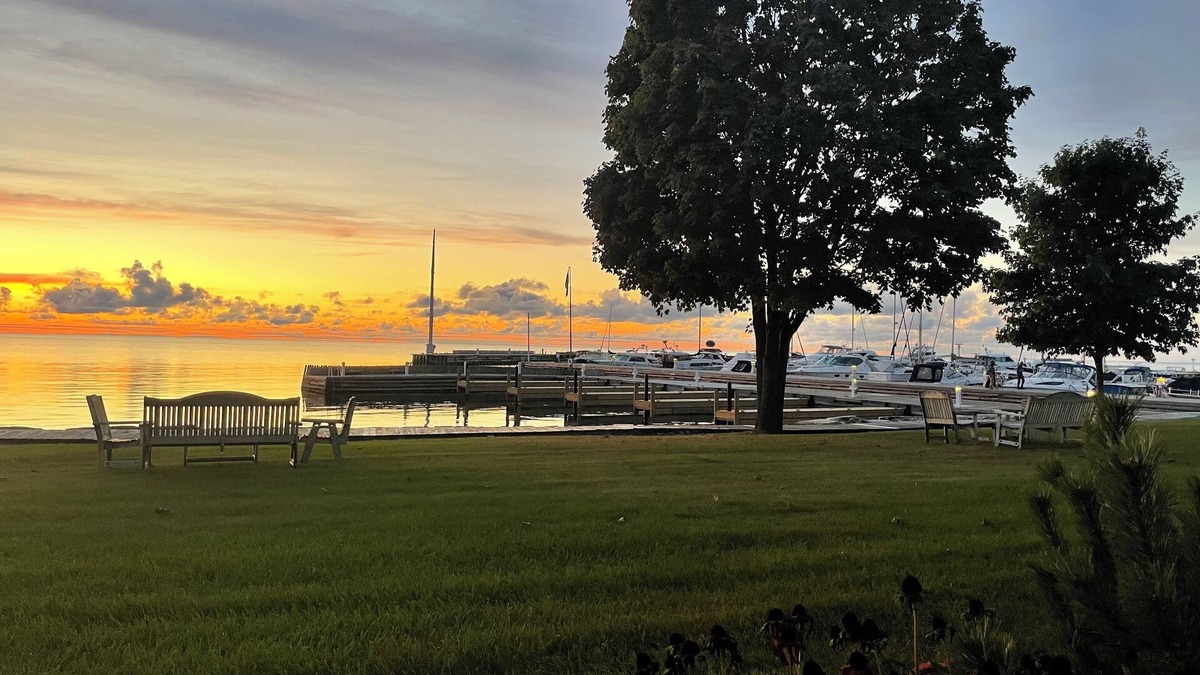 Sister Bay Condo | Sister Bay Waterfront n2BR/2BA nGround level porch, lawn, pier, waterfront