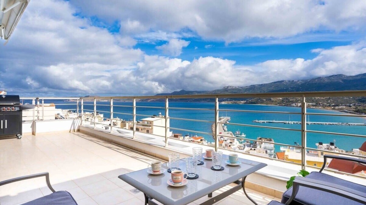 Sitia Apartment | Sitia Panoramic Penthouse - Close to sandy beach