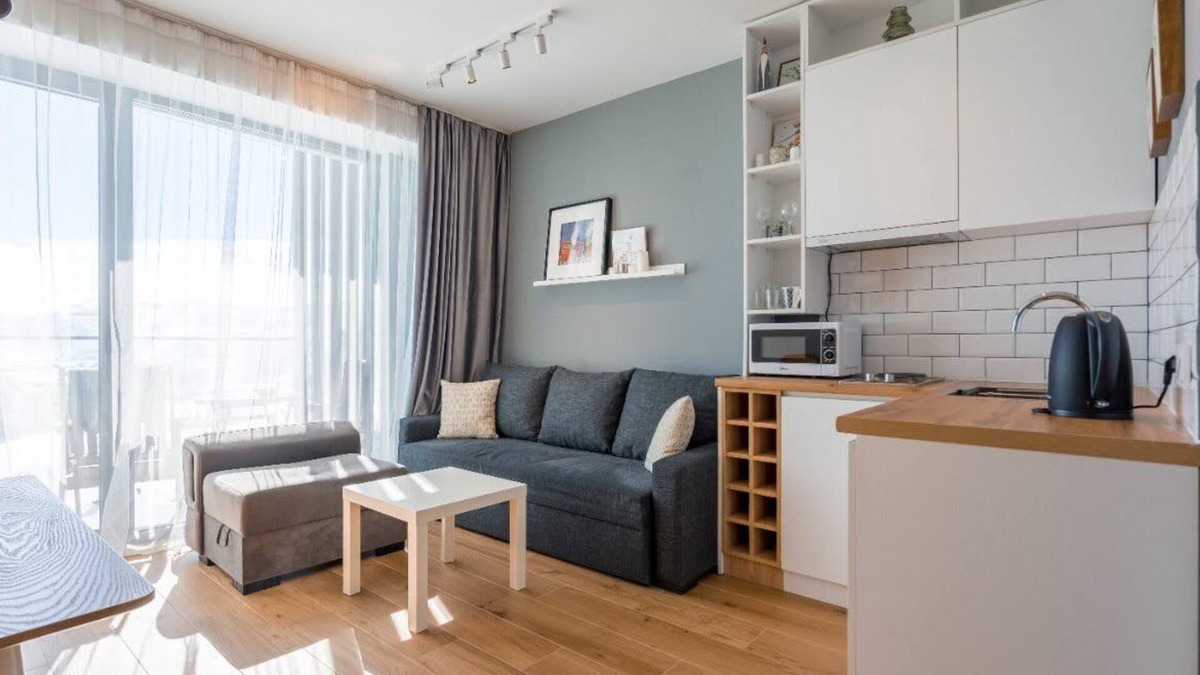 Kazbegi Apartment | Ski in/Out, Gondola view in Atrium of New Gudauri