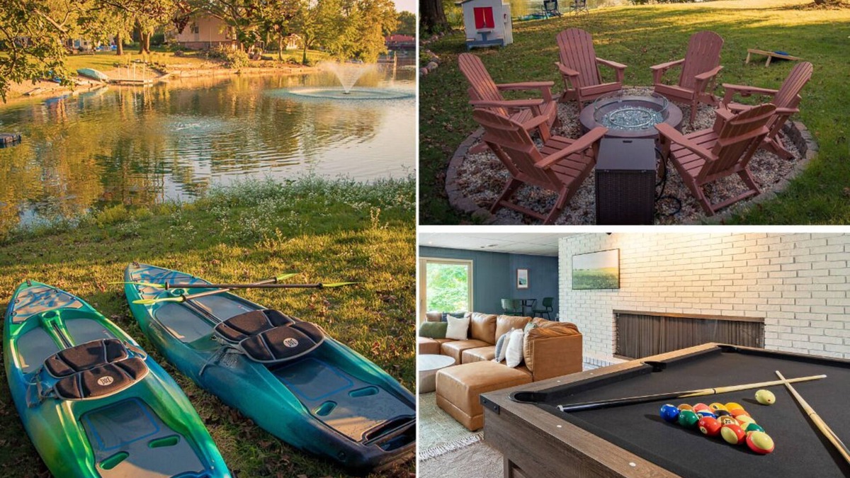 Rockford House | Sleeps 22~Hot Tub~Gameroom~Theater~Gym~Lake Views