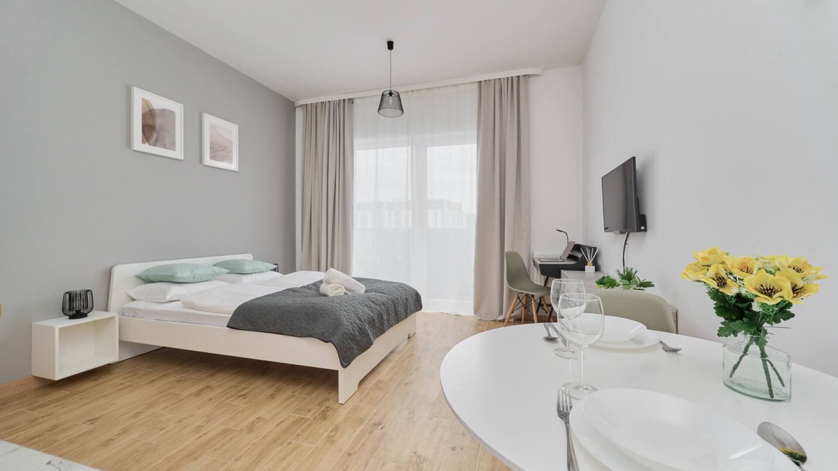 Psie Pole Apartment | Slonimskiego 2 | Functional Studio | Balcony