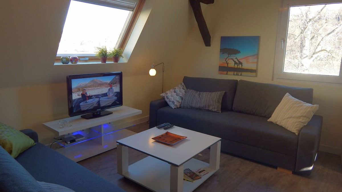 Neuendorf Apartment | Small loft in the attic - direct view of the Rhine