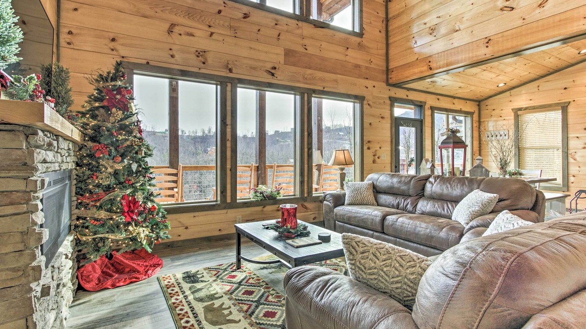 Chalet Village North Cabin | Smoky Mountain Hideaway w/Hot Tub, Deck & Views!