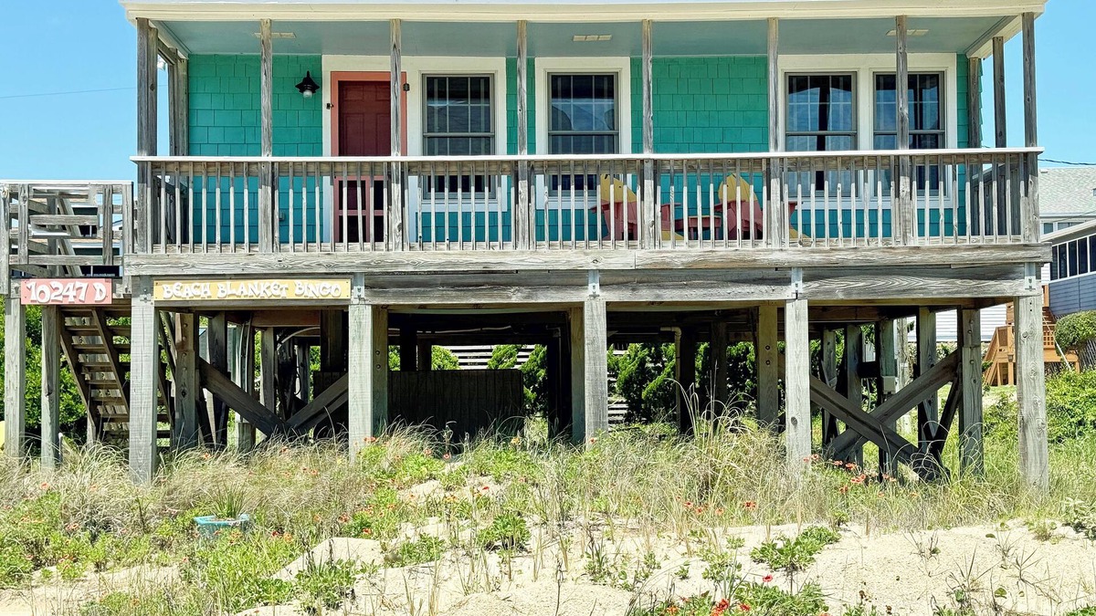 South Nags Head House | SN10247 - Oceanside with 2 BR's, Front porch ocean view, easy beach access!