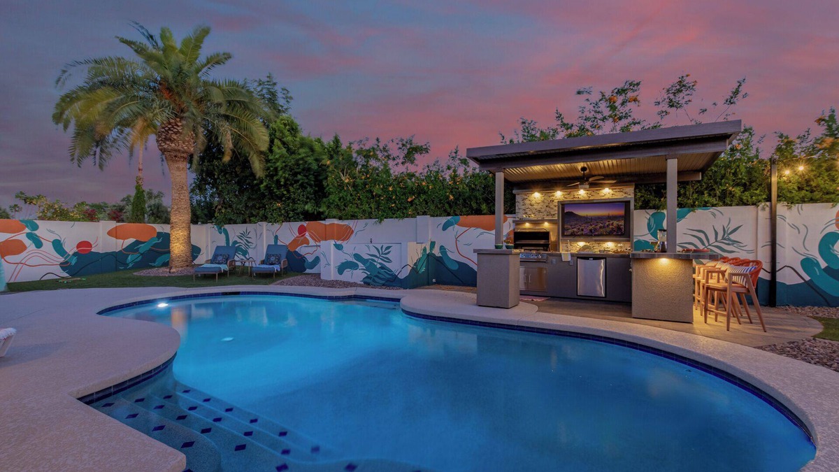 Raskin Estates House | Sonoran Soul: Luxe Scottsdale Retreat with Pool, Hot Tub & Game Room