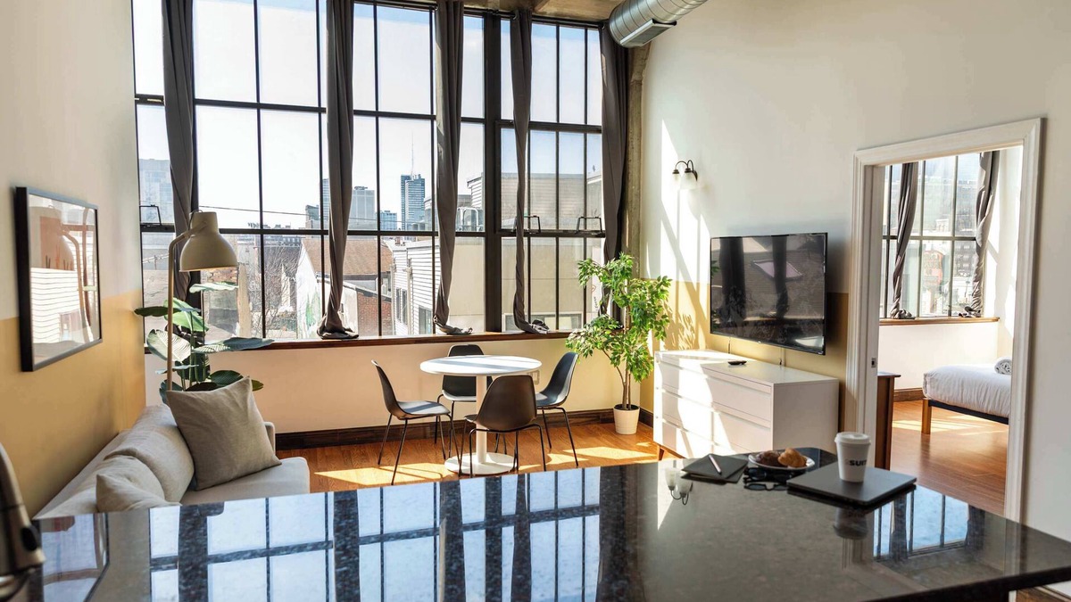 West Poplar Apartment | Sosuite | 2BR Apt w W/D, Gym, On-Site Restaurant