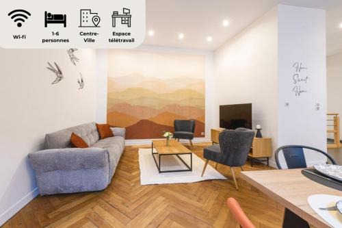 Roanne Apartment | Souplex Chic et Cosy Familles et Pros, Roanne