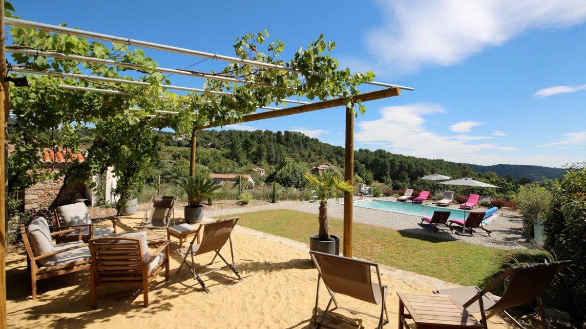 Les Salelles House | South Ardèche, charming house with swimming pool and magnificent view