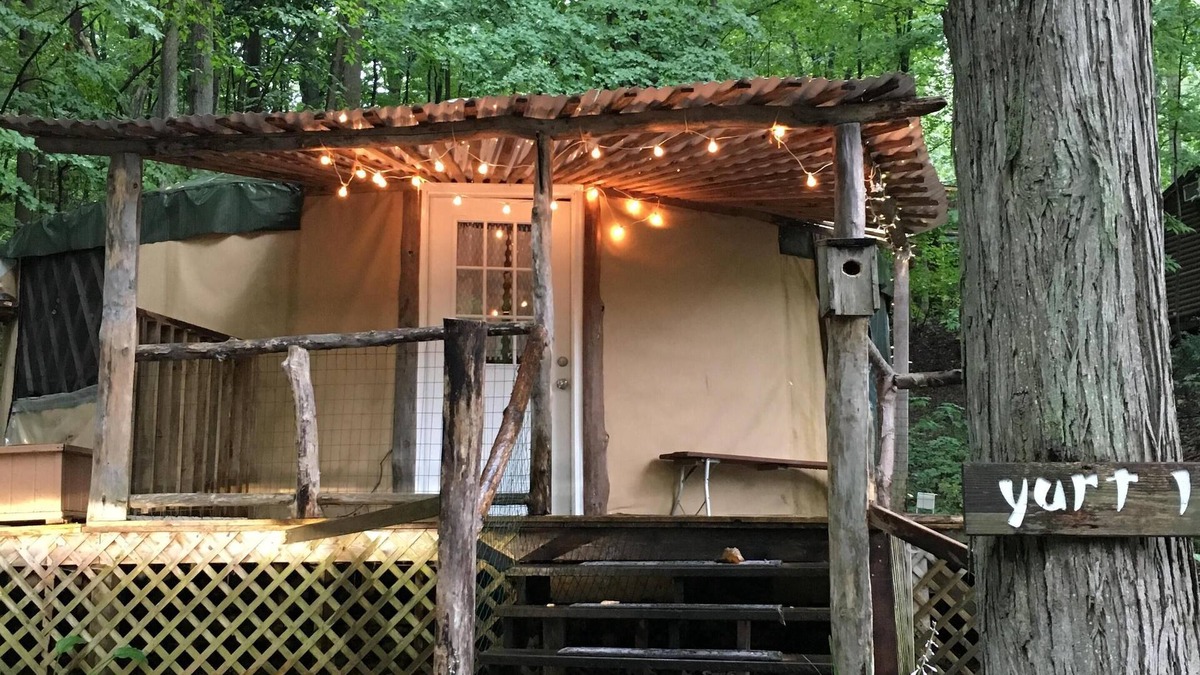 Trumansburg Cabin | Spacious, airy yurt for glamping in comfort!