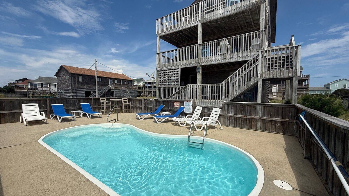 Rodanthe House | Spacious Beach Home w/Pool, Hot Tub, Game Room & Ocean Views