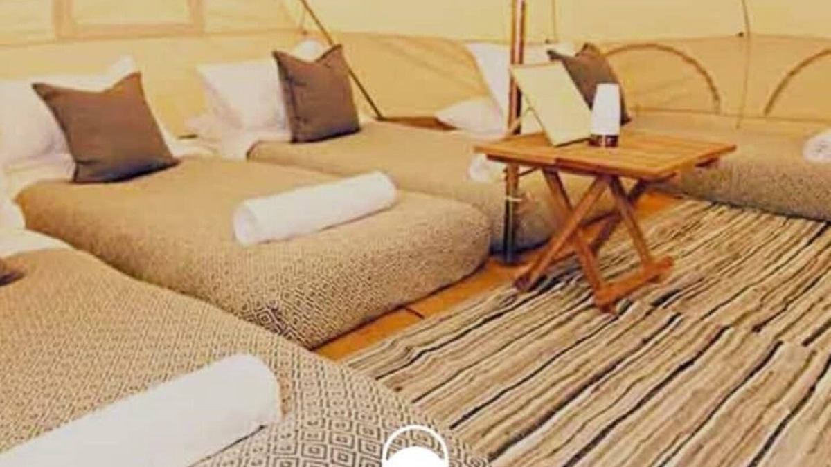 Danderhall RV Rental | Spacious Bell Tent Nestled in Our Orchard Field at Edinburgh Festival Glamping!