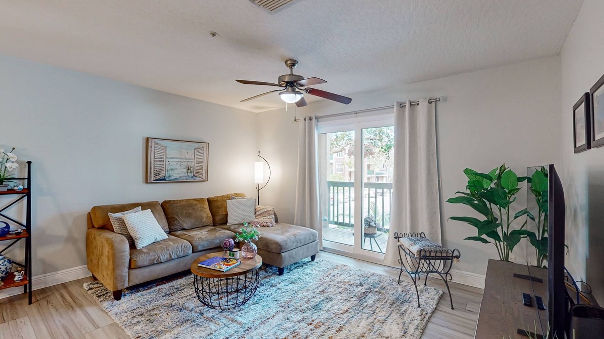 Suntree Condo | Spacious condo with private balcony, pool, W/D and WIFI