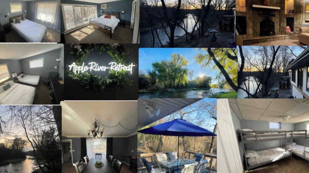 Star Prairie House | Spacious & Cozy home on The Apple River- Hiking, Tubing, Skiing, Racing, 12+ ppl