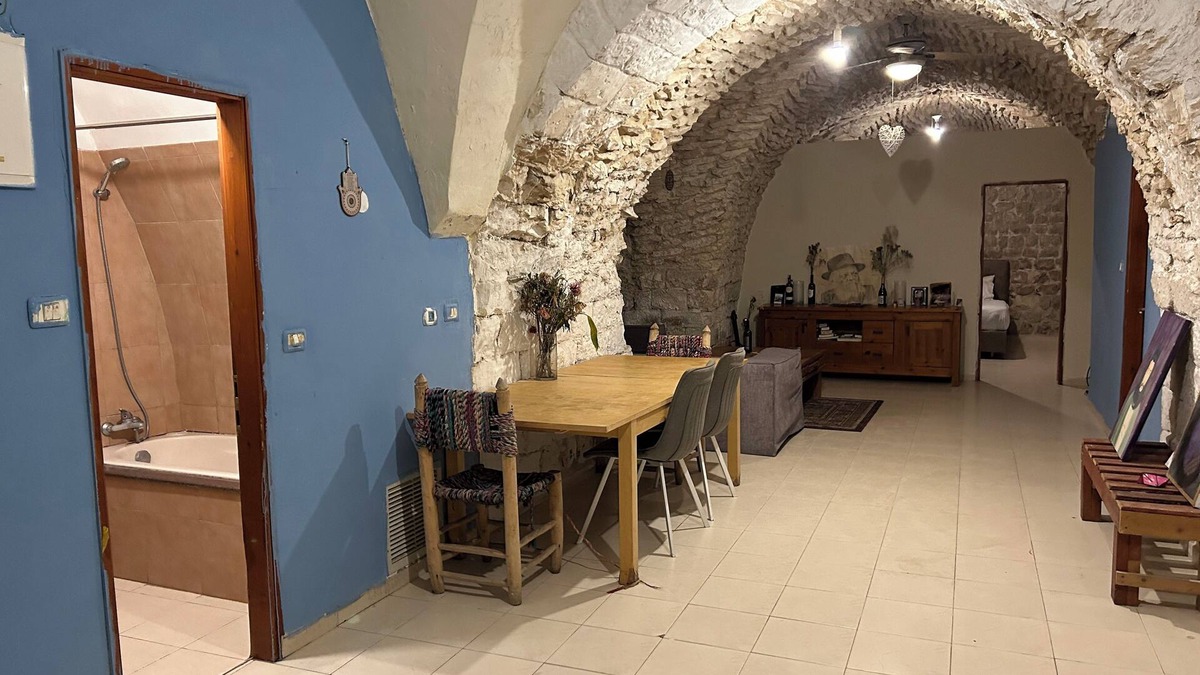 Safed Old City House | Spacious Family home with huge patio steps above HaAri and amazing view of Meron